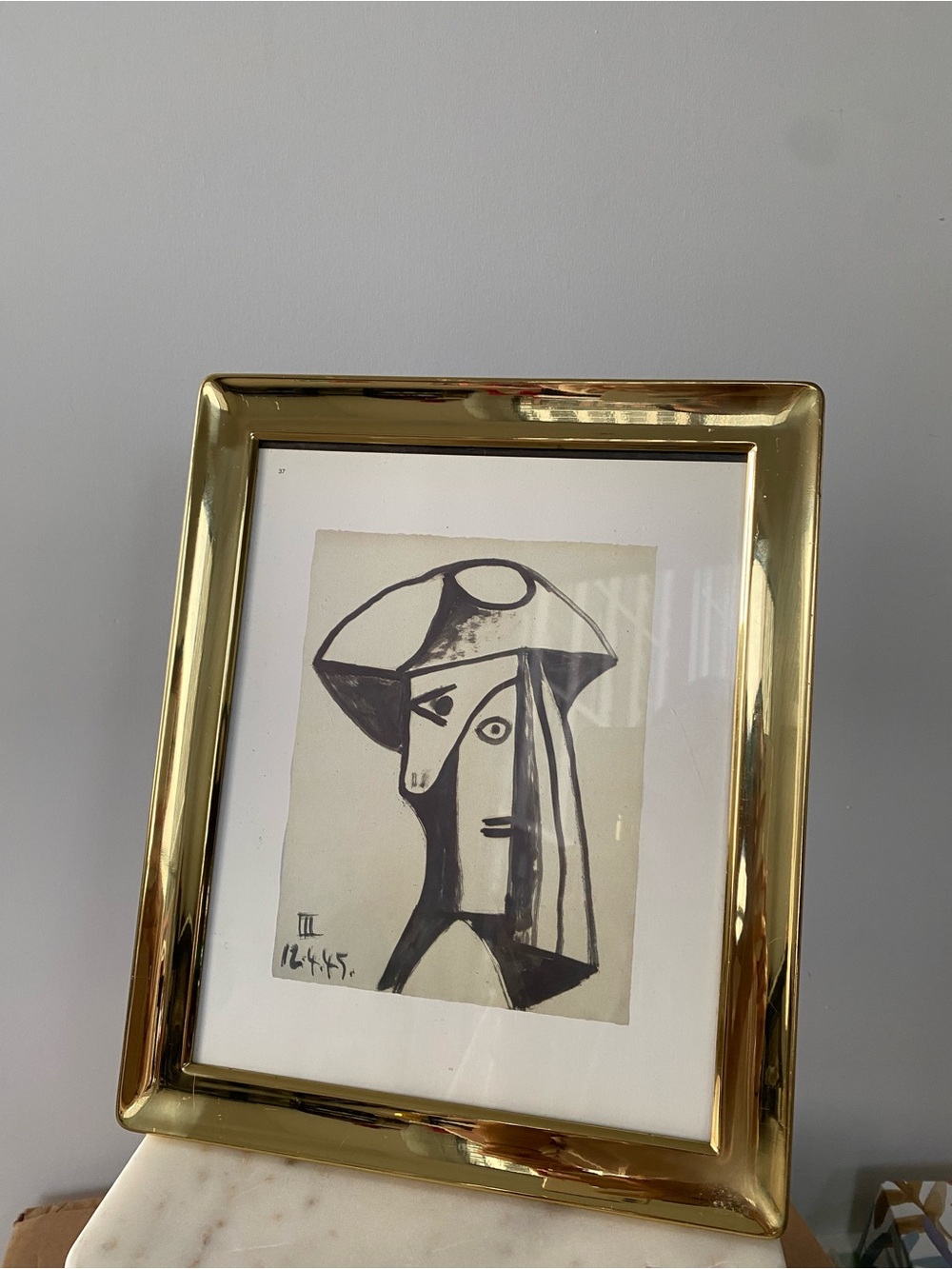 Vintage Solid Brass Picasso Art Frame 🖼️✨